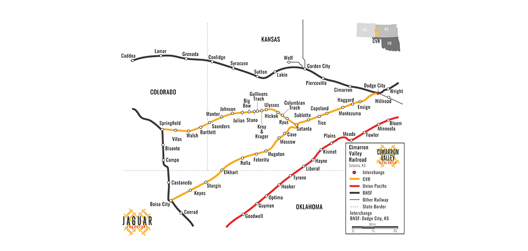 Cimarron Valley Railroad Map